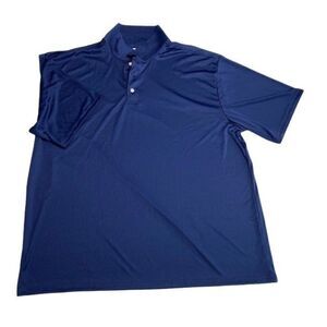 Mens HANES Blue Cool‎ Dri Performance Polo Top 2XL